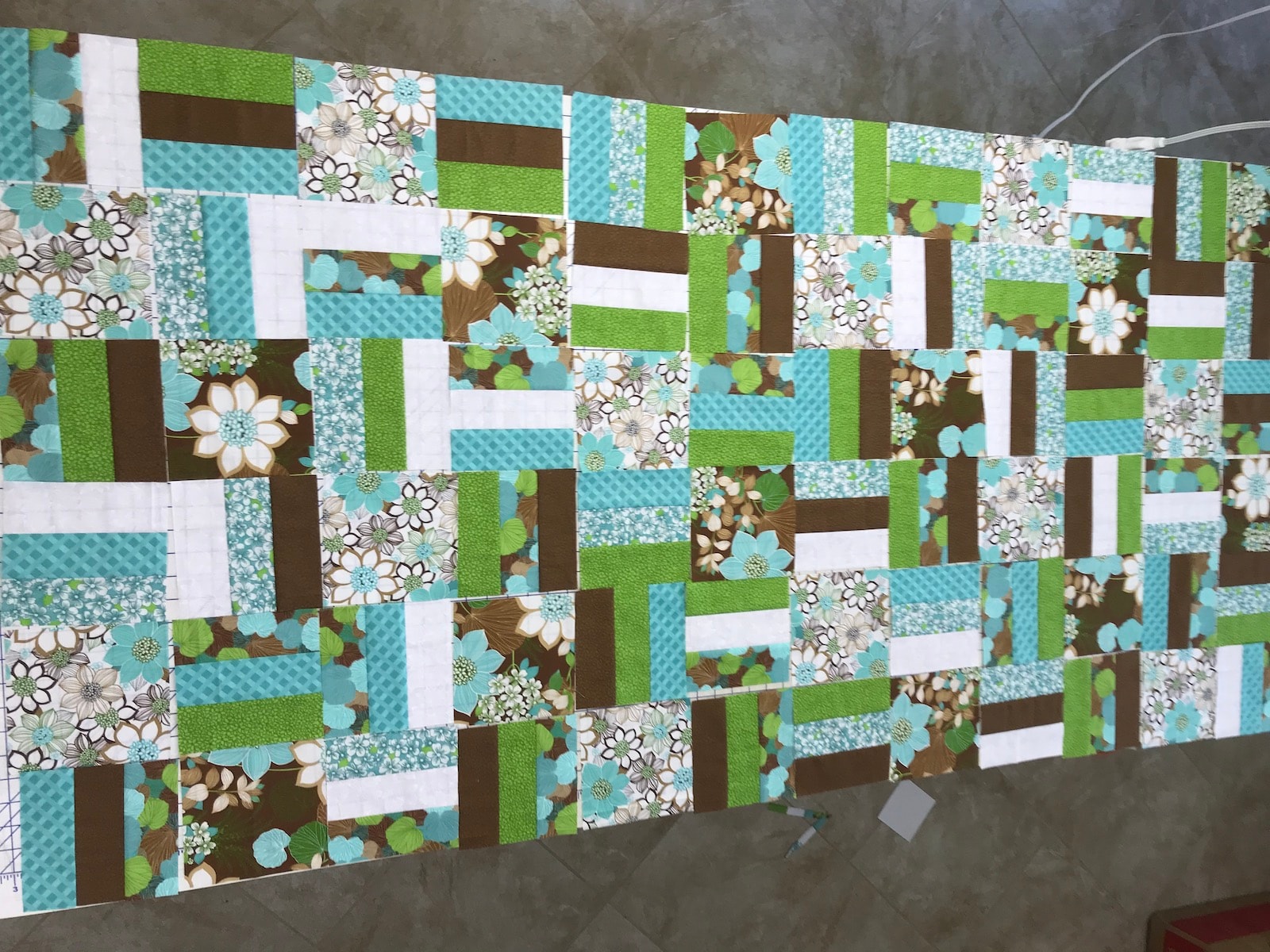 Wildflower quilt layout